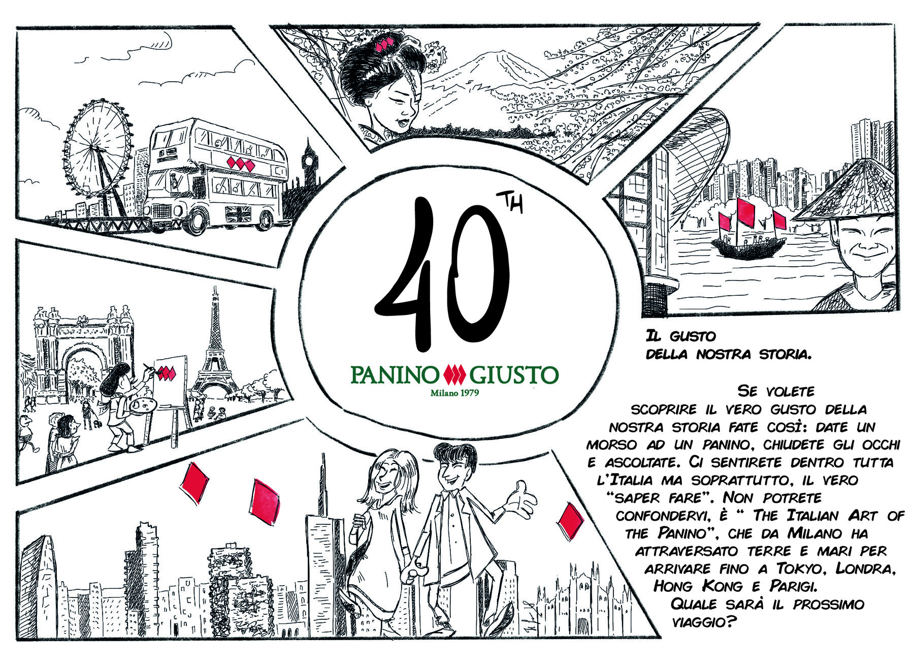 Tovagliette 40° Panino Giusto, slide 4: il giro del mondo