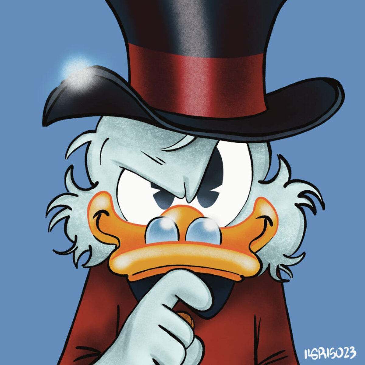 Zio Paperone, illustrazione digitale