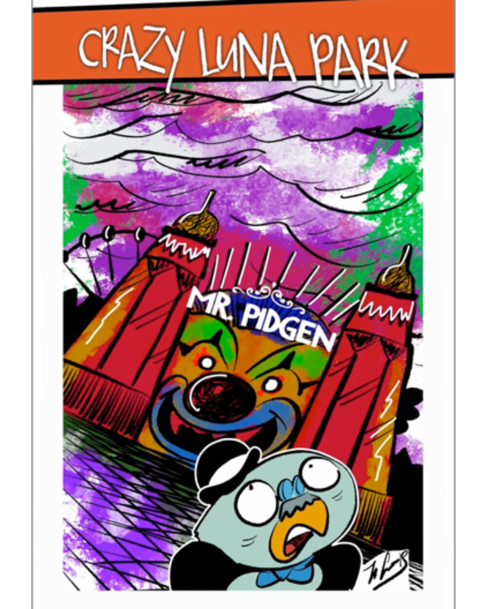 Crazy Luna Park, copertina libro Mr. Pidgen